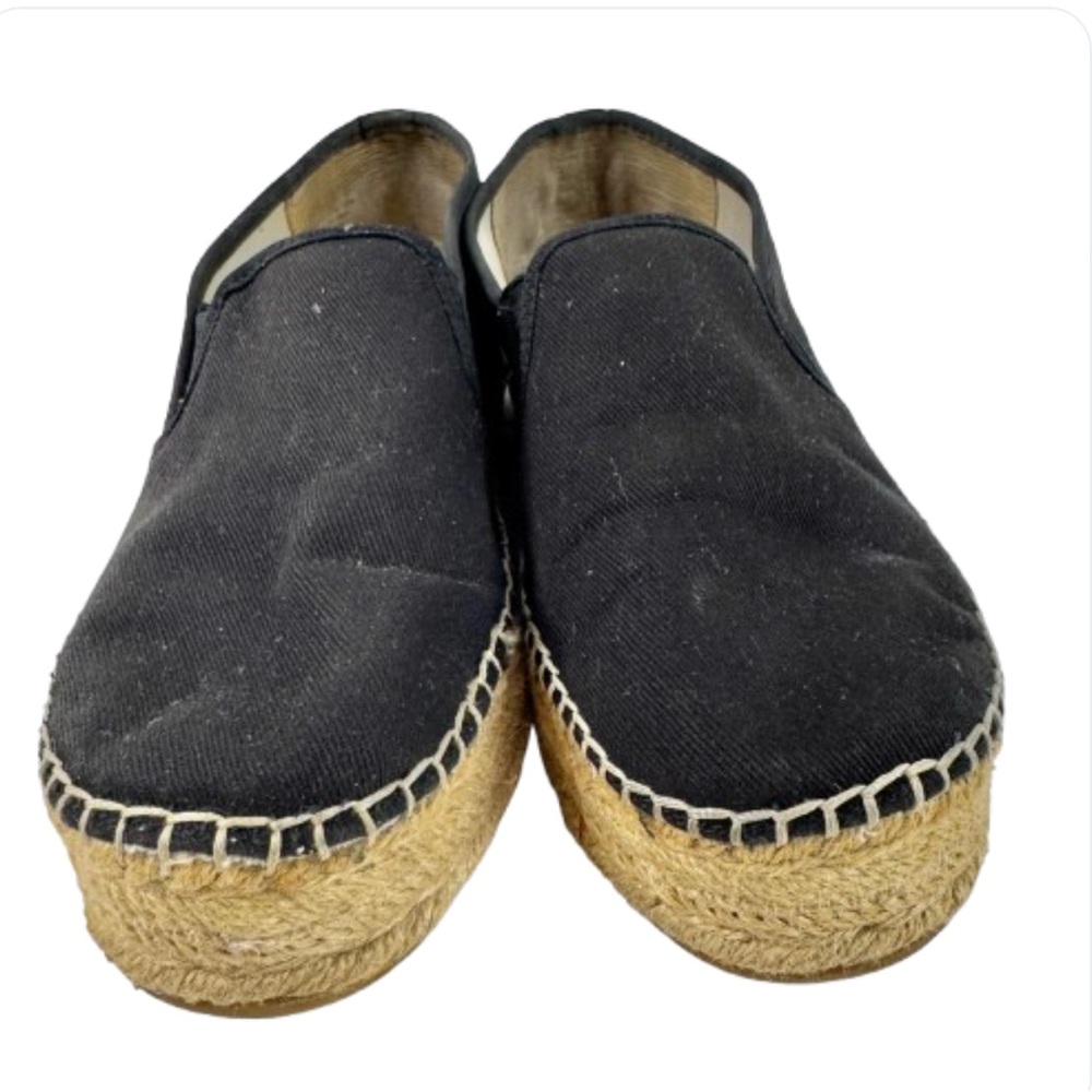 Black Canvas Espadrille Slip-Ons